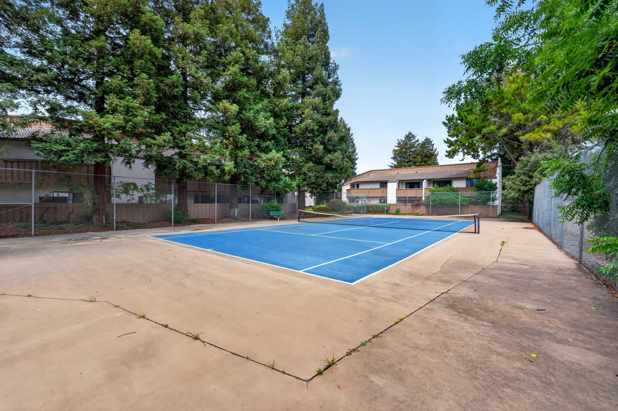 Shared community tennis court
